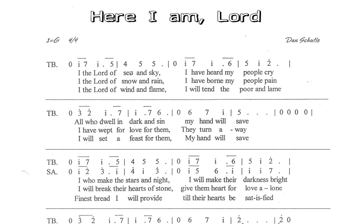 Here I am, Lord - Dan Schutle